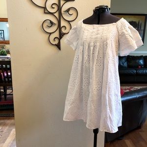 Anthropologie JOA Los Angeles white eyelet dress